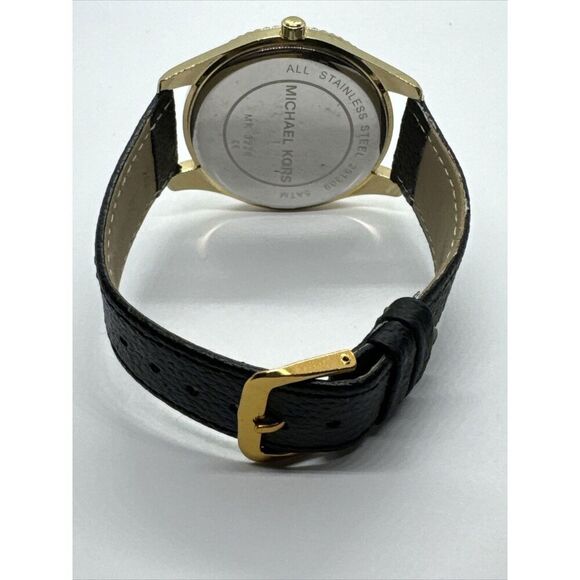 Michael Kors Blake MK3226 Women's Black Leather Analog Dial Quartz Watch JNA811 - Picture 9 of 11